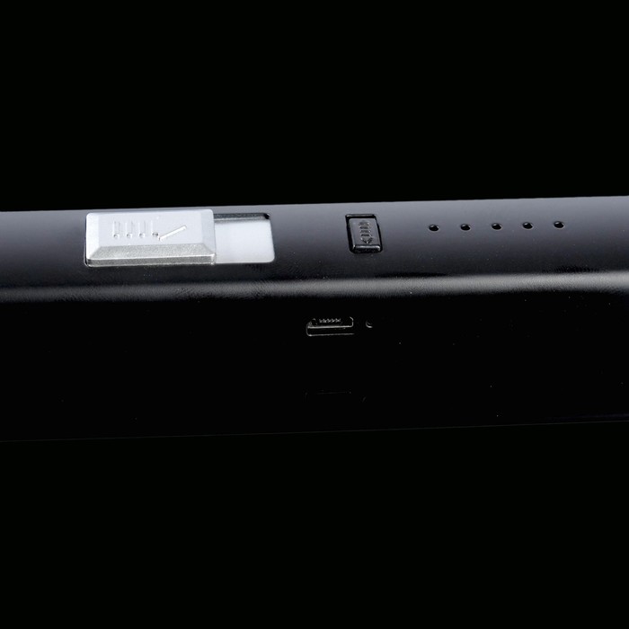 Зажигалка электронная, кухонная, USB, чёрная, 23х2.5х1.5 см