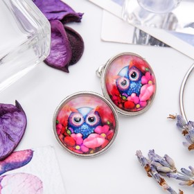 

Серьги из стекла Candy сова с цветами, цветные