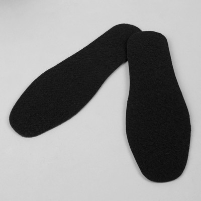 Стельки для обуви, тонкие, 36 р-р, пара, цвет чёрный