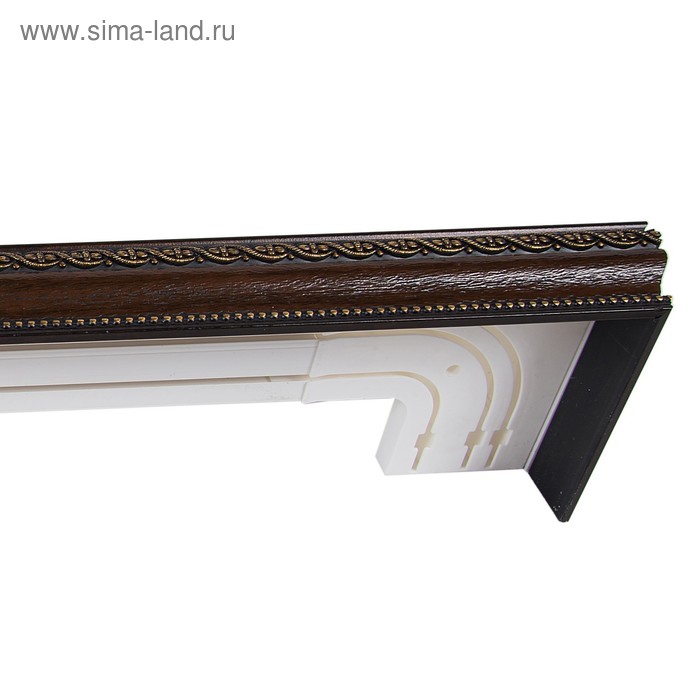 

Карниз трёхрядный 400 см, цвет орех