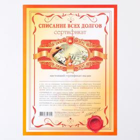

сертификат на списание всех долгов