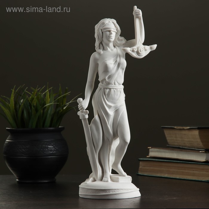 Сувенир Фемида - богиня правосудия 27,5см статуэтка с часами veronese фемида богиня правосудия bronze ws 696