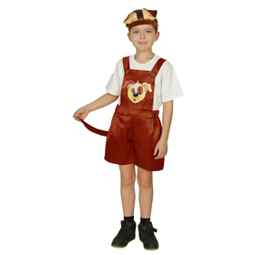 

Карнавальный костюм "Пёс Дружок", атлас, полукомбинезон, головной убор, р-р 32, рост 122-128 см