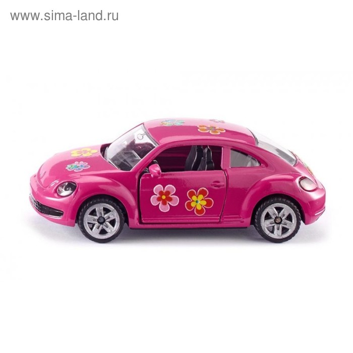 Коллекционная модель автомобиля Volkswagen Beetle, розовая, масштаб 1:64 коллекционная модель автомобиля volkswagen beetle розовая масштаб 1 64