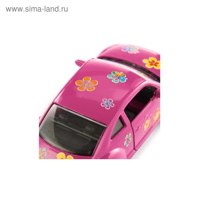 фото Коллекционная модель автомобиля volkswagen beetle, розовая, масштаб 1:64 siku