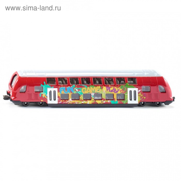 Игрушечная модель двухэтажного поезда Siku высококачественная модель поезда пластиковая модель поезда с музыкой красный