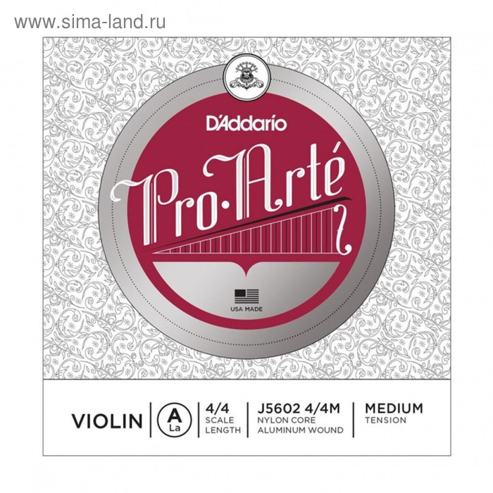 

Струна скрипичная D'ADDARIO J5602 4/4M Pro-Arte A 4/4 medium