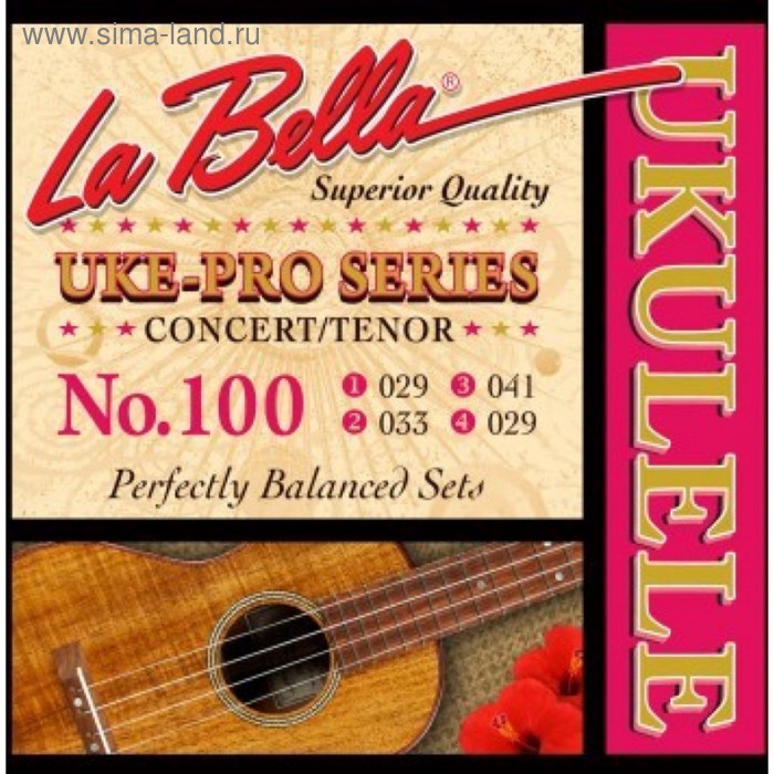Струны для укулеле LA BELLA Set 100 Tenor/Concert - тенор/концерт