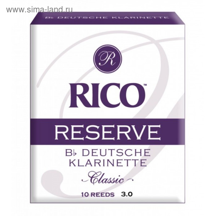

Трости для кларнета RICO RCR1030D Reserve German, №3 10 шт/упак