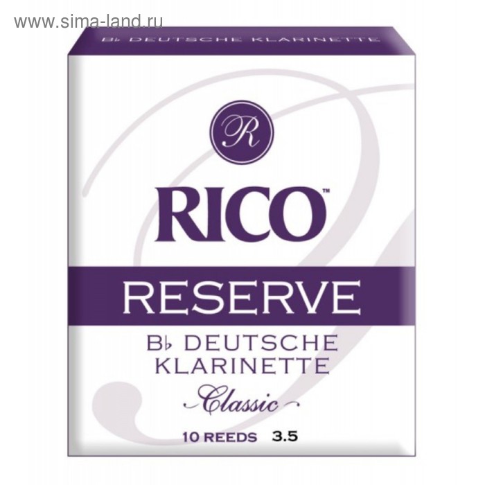 

Трости для кларнета RICO RCR1035D Reserve German №3,5 10 шт/упак