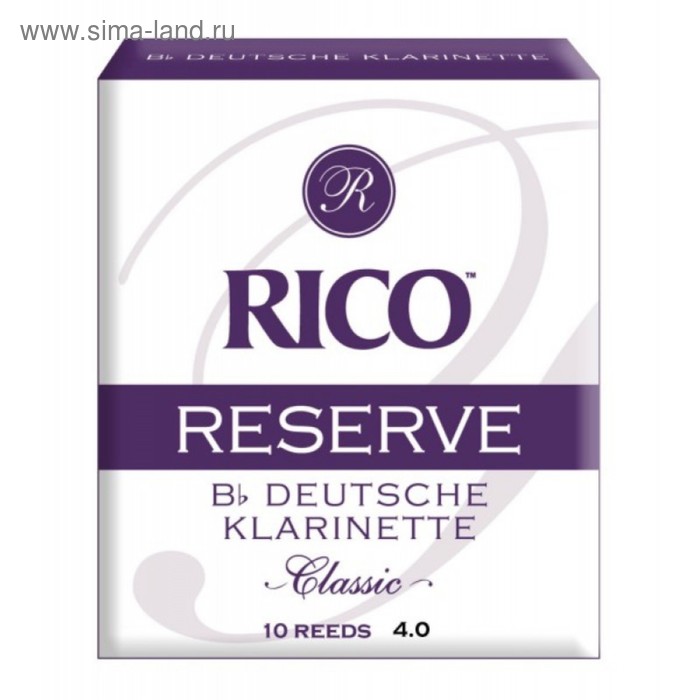 

Трости для кларнета RICO RCR1040D Reserve German, №4 10 шт/упак