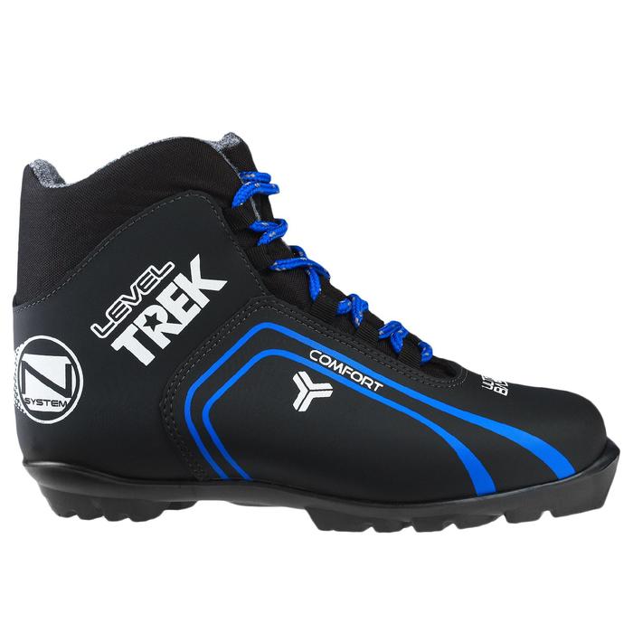 фото Ботинки лыжные trek level 3 nnn ик, цвет чёрный, лого синий, размер 42