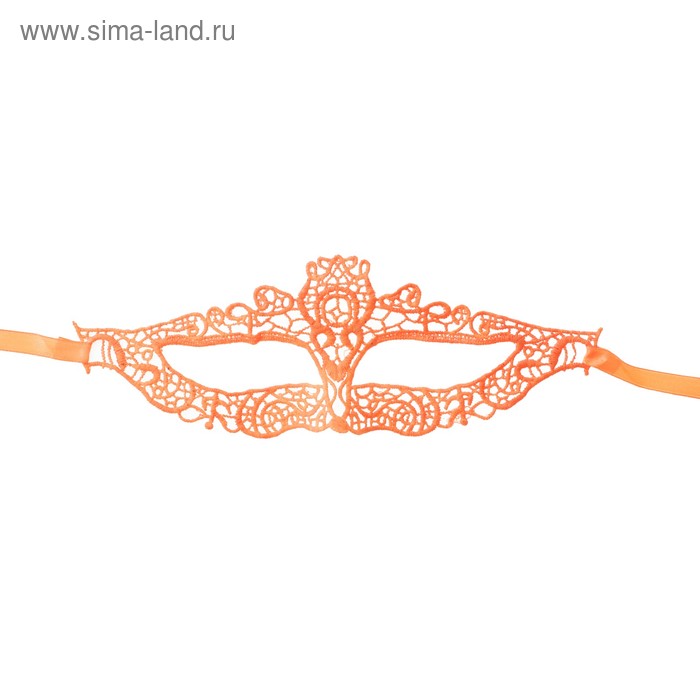 фото Карнавальная маска «загадка», ажур, цвет оранжевый страна карнавалия