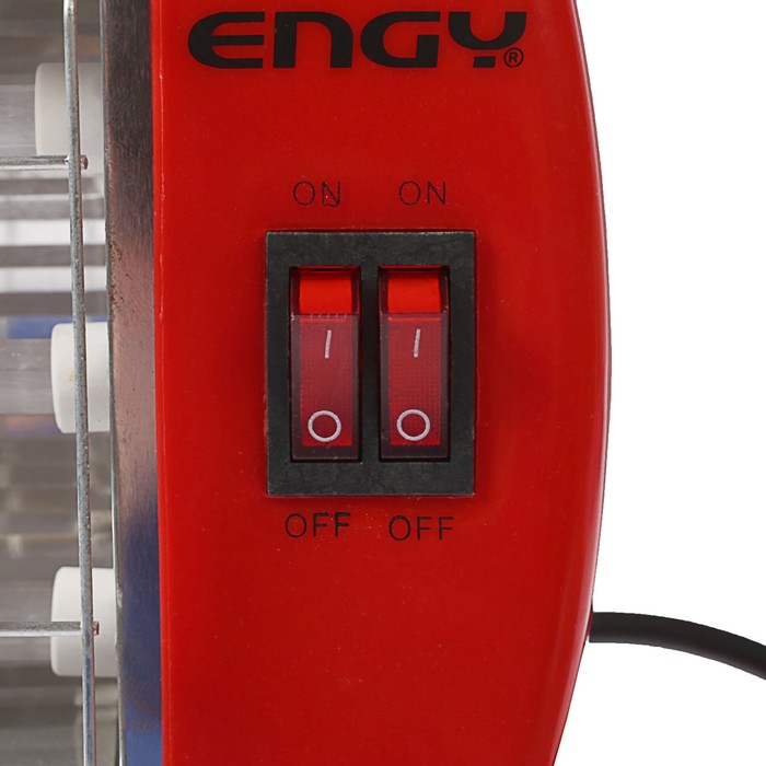 Обогреватель ENGY QH-1500S, кварцевый инфракрасный, 3 уровня нагрева, 1500 Вт, красный