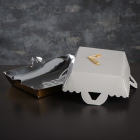 

Коробка для пирожных, BON BON, премиум, золотое основание, 23 x 14,5 x 10 см