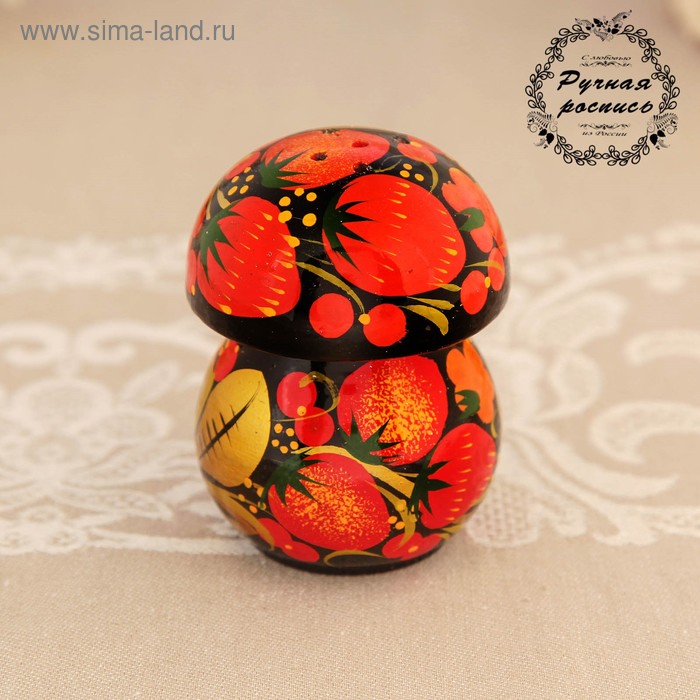 

Солонка «Грибок»,6,5×6,5×8 см, хохлома