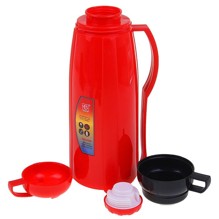 Термос на ножках, 0.6 л, 2 кружки, 6-8 ч, микс