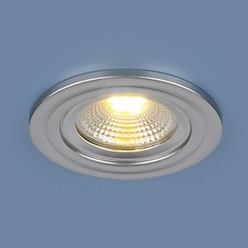 Светильник светодиодный 9902 LED, IP20, 3200K, 3 Вт, d=60 мм, цвет серебро