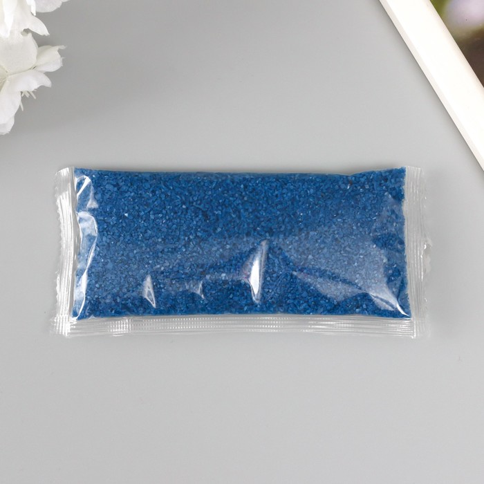Песок цветной в пакете "Синий" 100 гр