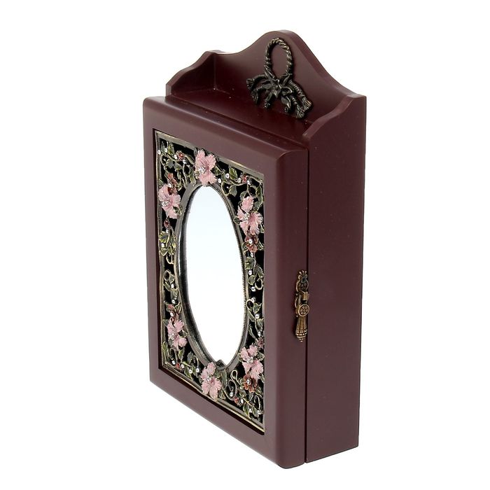 Ключница ажурная "Настурции" с зеркалом, МИКС