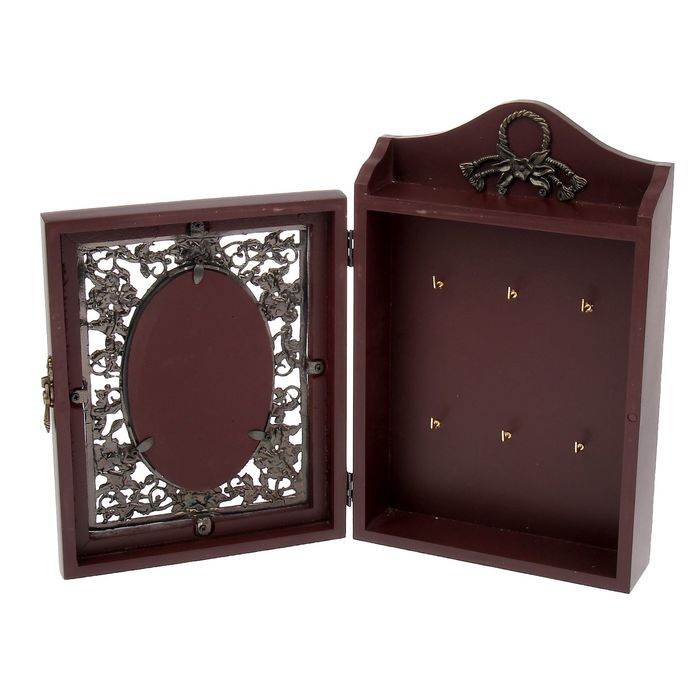 Ключница ажурная "Настурции" с зеркалом, МИКС