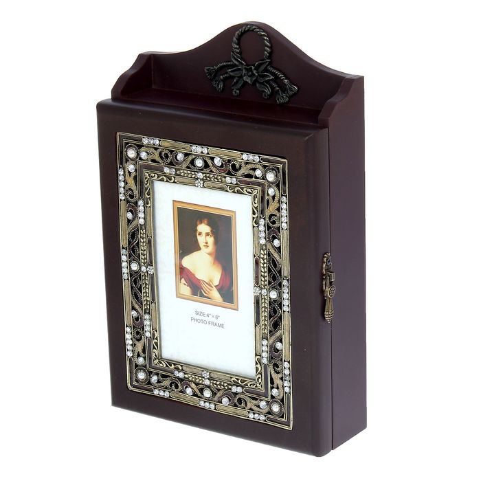 Ключница с фоторамкой 10х15 см ажурная "Стамбул"