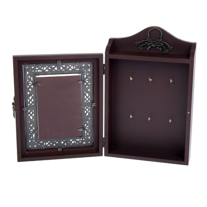 Ключница с фоторамкой 10х15 см ажурная "Стамбул"