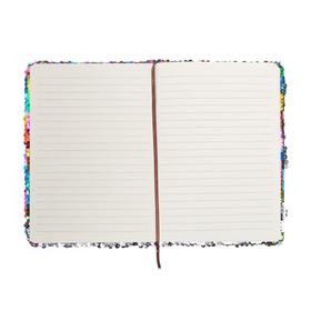 Записная книжка подарочная формат А5, 80 листов, линия, Пайетки двухцветные разноцвет-серебро от Сима-ленд