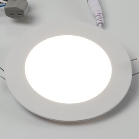 

Панель светодиодная встраиваемая с драйвером Ecola, 9 Вт, 220 В, 6500 К, 145х20, круг