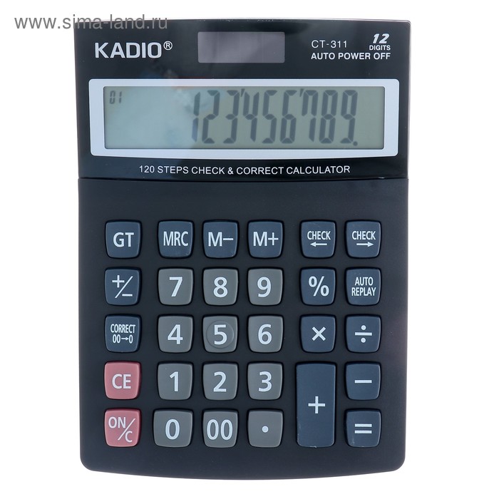 

Калькулятор настольный, 12 - разрядный, 311, двойное питание