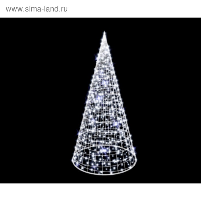 Светодиодная фигура «Ёлка-конус», 140 × 250 × 140 см, 80 Вт, 220 В светодиодная фигура снегири 300 × 250 × 100 см 250 вт 220 в