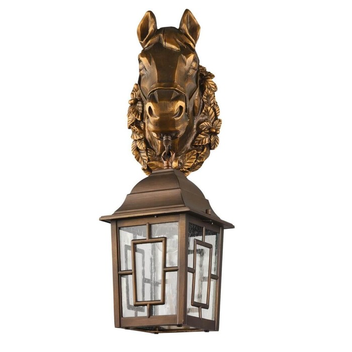 Светильник "Конь", E27, 60 Вт, IP44, цвет коричневый