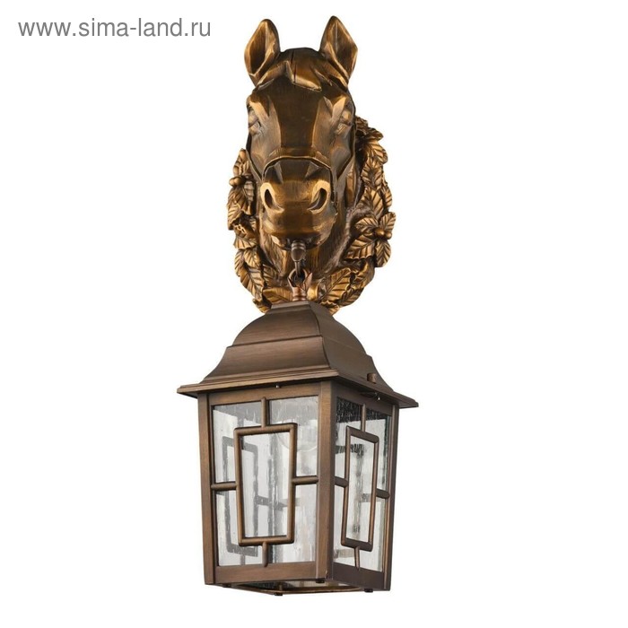 Светильник «Конь», E27, 60 Вт, IP44, цвет коричневый