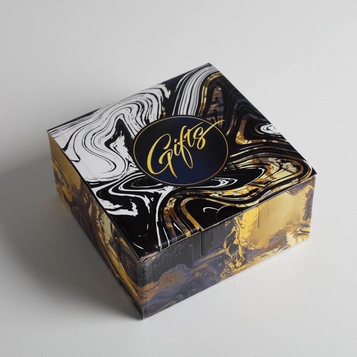 фото Коробка‒пенал gold gift, 15 × 15 × 7 см дарите счастье