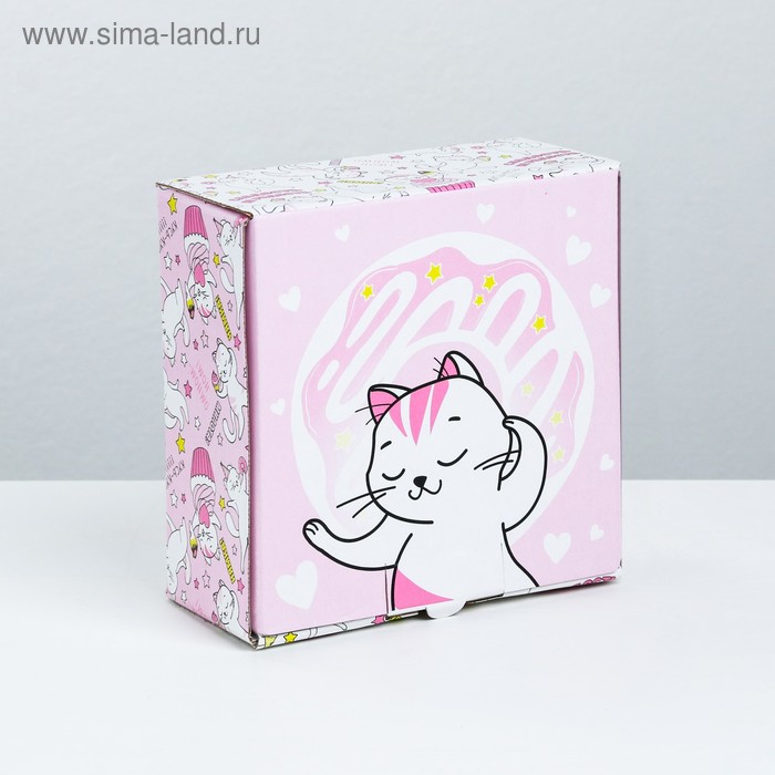 фото Коробка‒пенал «милые котики», 15 × 15 × 7 см дарите счастье