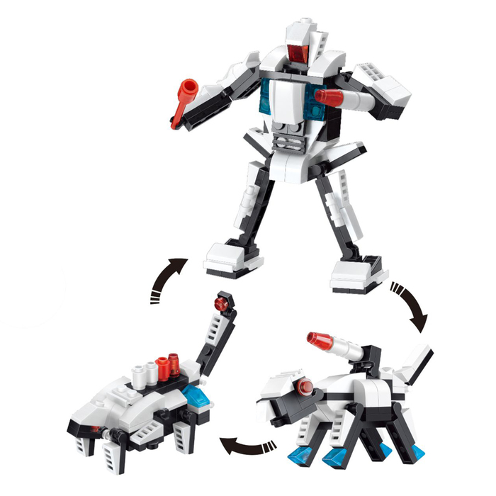 Конструктор «Робот», 3 варианта сборки, 115 деталей, в пакете