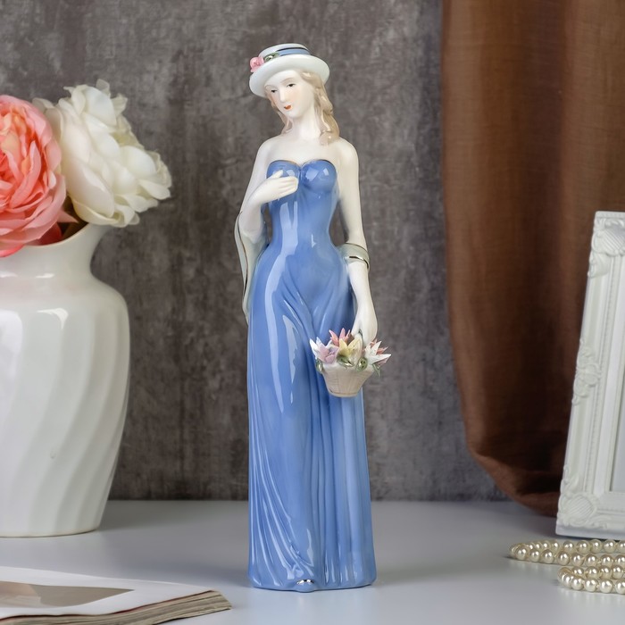 Сувенир под фарфор "Девушка с корзинкой", МИКС