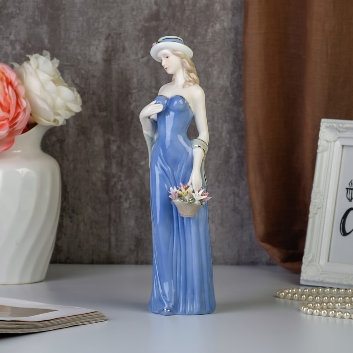 Сувенир под фарфор "Девушка с корзинкой", МИКС