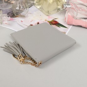 

Кошелёк женский, отдел на клапане, цвет серый