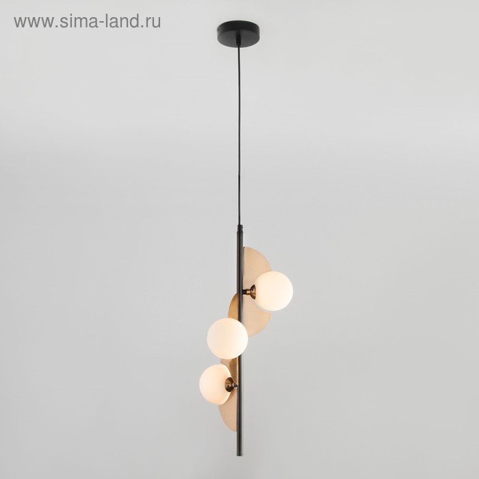 

Светильник Futura 3x25Вт G9 чёрный, золото 27x27x128см
