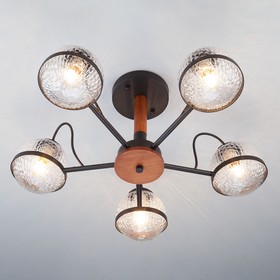 

Люстра Livia 5x60Вт E27 чёрный 63x63x26см
