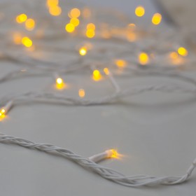 

Гирлянда «Нить» 10 м, IP20, белая нить, 100 LED, свечение жёлтое, 8 режимов, 220 В,УЦЕНКА