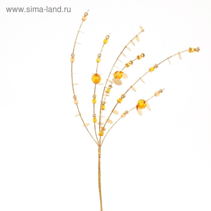 Ветвь декоративная «Эвкалипт» 45 см, золотой