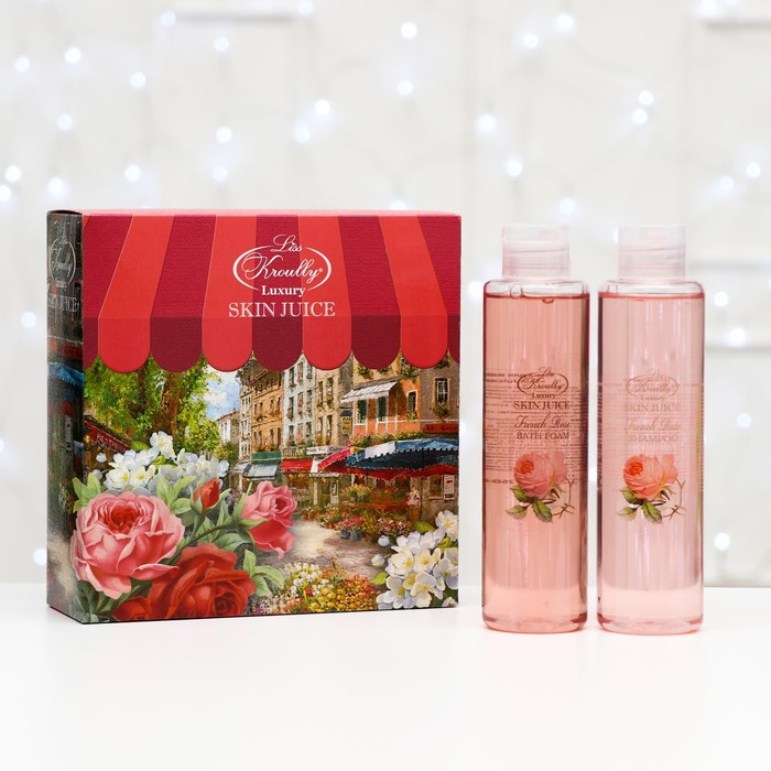 фото Подарочный набор skin juice: шампунь french rose 260 мл + пена french rose 260 мл liss kroully