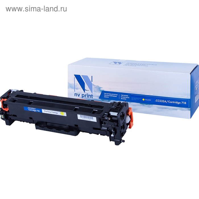 

Картридж NV PRINT NV-CC532A/NV-718 Yellow для HP CP2025 и Canon 7200Cdn (2800k), желтый