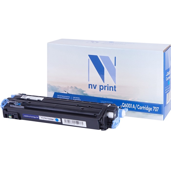 Картридж NV PRINT NV-Q6001A/NV-707 для HP LaserJet Color и Canon i-SENSYS (2000k), голубой 40622