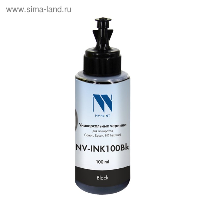 

Чернила NV-INK100 универсальн., на водной основе, для Сanon/Epson/НР/Lexmark, 100ml, Black
