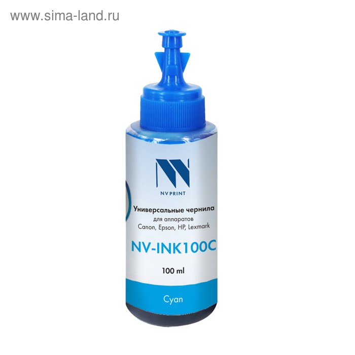 

Чернила NV-INK100 универсальн., на водной основе, для Сanon/Epson/НР/Lexmark, 100ml, Cyan