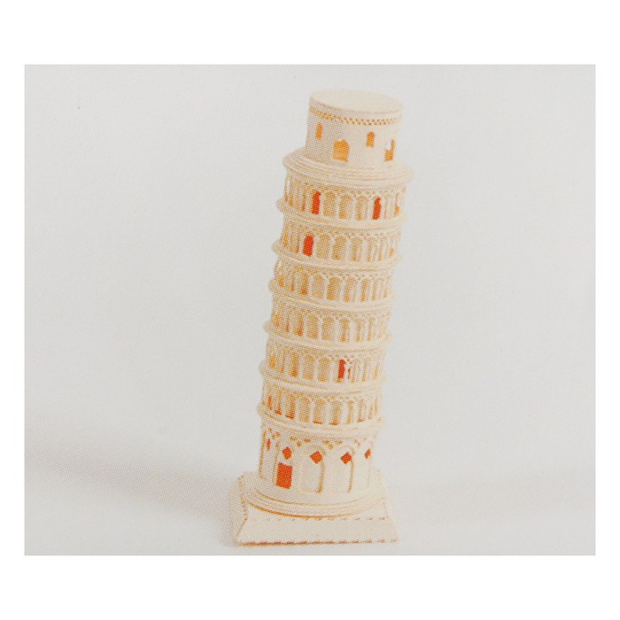 Модель 3D Пизанская башня из бумаги с лазерной резкой