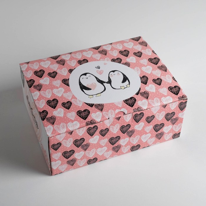 фото Коробка‒пенал «люблю, очень люблю», 30 × 23 × 12 см дарите счастье
